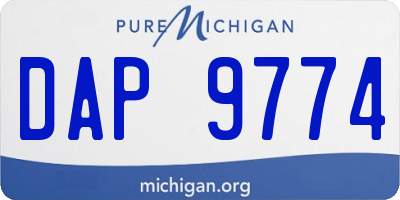 MI license plate DAP9774
