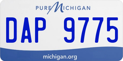 MI license plate DAP9775