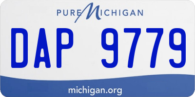 MI license plate DAP9779