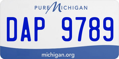 MI license plate DAP9789