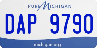 MI license plate DAP9790
