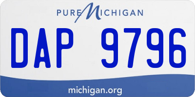 MI license plate DAP9796