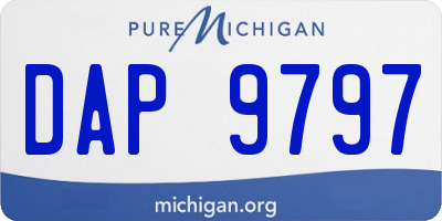 MI license plate DAP9797