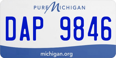 MI license plate DAP9846