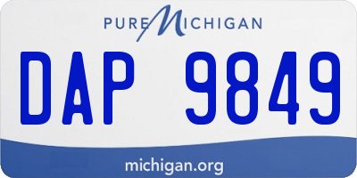 MI license plate DAP9849