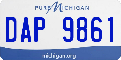 MI license plate DAP9861
