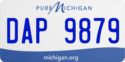 MI license plate DAP9879