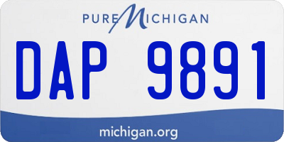 MI license plate DAP9891