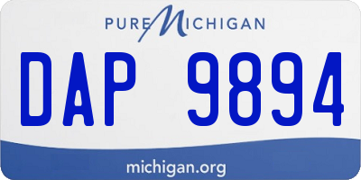 MI license plate DAP9894