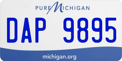MI license plate DAP9895