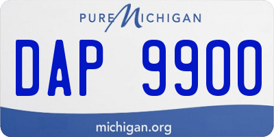 MI license plate DAP9900