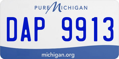 MI license plate DAP9913