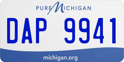 MI license plate DAP9941