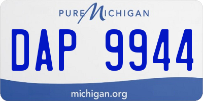 MI license plate DAP9944