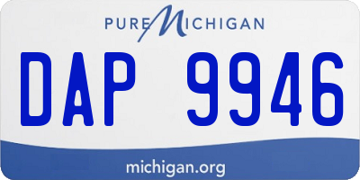 MI license plate DAP9946