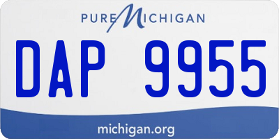 MI license plate DAP9955