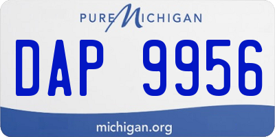 MI license plate DAP9956