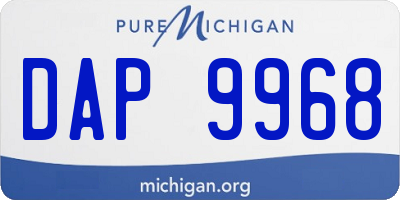 MI license plate DAP9968