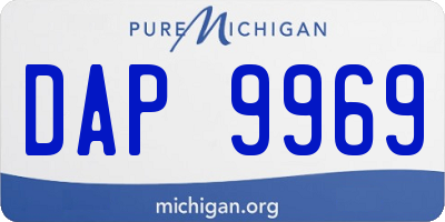 MI license plate DAP9969