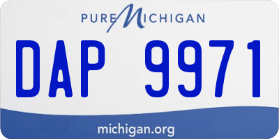 MI license plate DAP9971