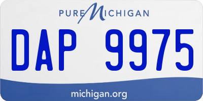 MI license plate DAP9975