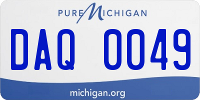 MI license plate DAQ0049