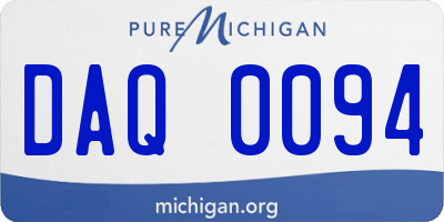 MI license plate DAQ0094