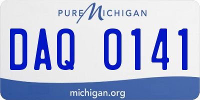 MI license plate DAQ0141