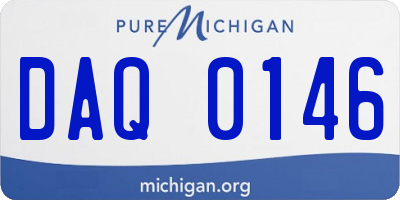 MI license plate DAQ0146