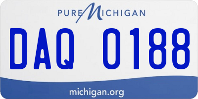 MI license plate DAQ0188