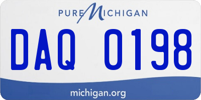 MI license plate DAQ0198