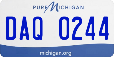 MI license plate DAQ0244