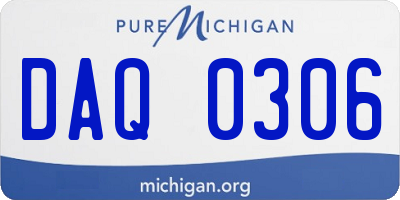 MI license plate DAQ0306
