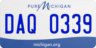 MI license plate DAQ0339