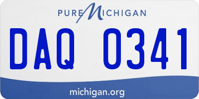 MI license plate DAQ0341