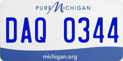 MI license plate DAQ0344