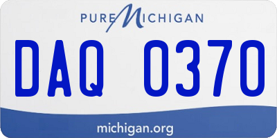 MI license plate DAQ0370