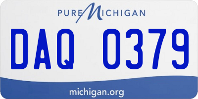 MI license plate DAQ0379