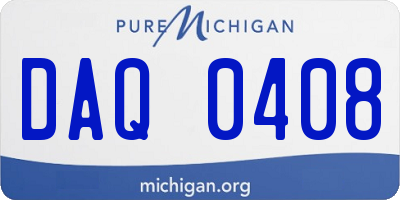 MI license plate DAQ0408