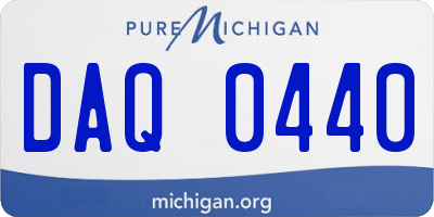 MI license plate DAQ0440