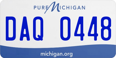 MI license plate DAQ0448