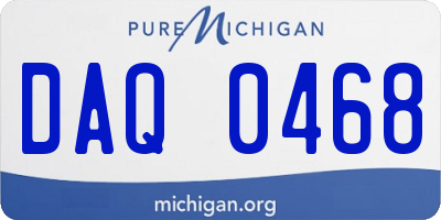 MI license plate DAQ0468