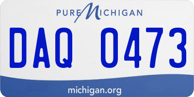 MI license plate DAQ0473