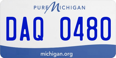 MI license plate DAQ0480