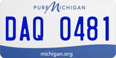 MI license plate DAQ0481