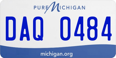 MI license plate DAQ0484