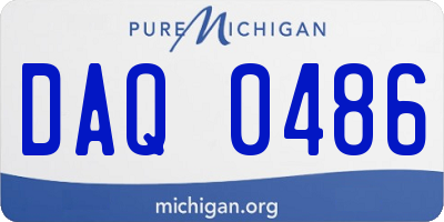 MI license plate DAQ0486
