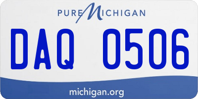 MI license plate DAQ0506