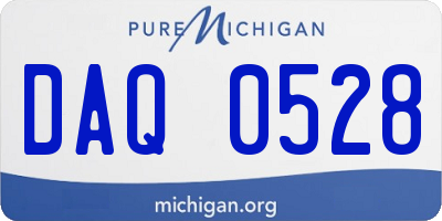 MI license plate DAQ0528