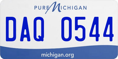 MI license plate DAQ0544